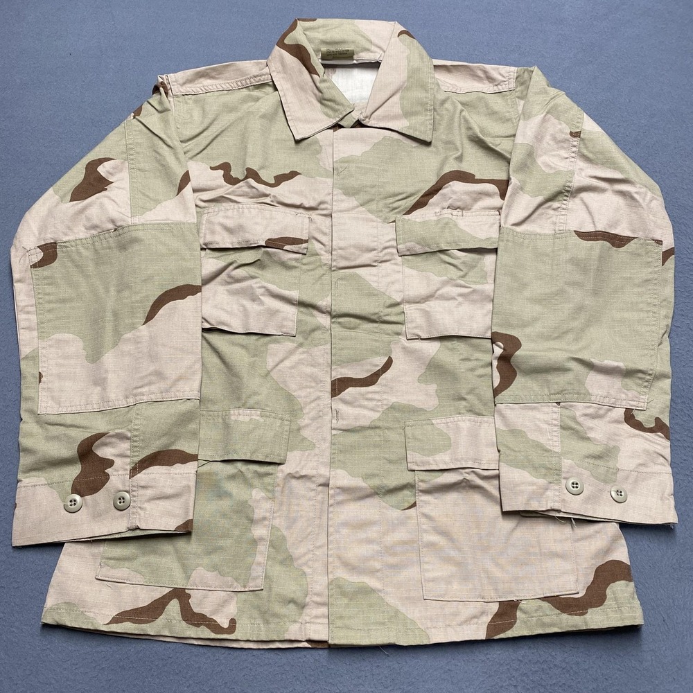 Vintage USGI DCU Combat Coat Jacket Mens Medium Regular 3 Color Desert Camo 90s
